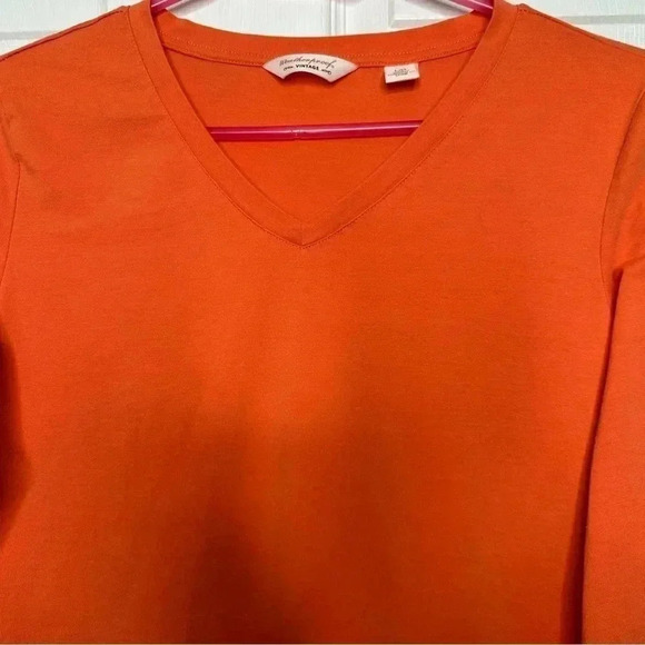 Weatherproof Vintage Shirt V-Neck Orange Size Large - Picture 3 of 16